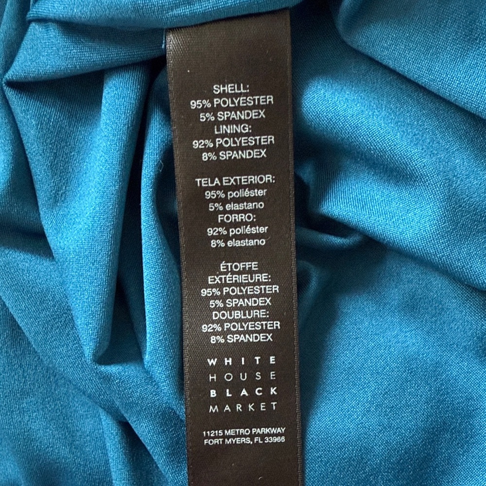 White House Black Market Elegant Blue Women's Dress - Picture 8 of 8
